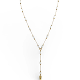 Necklace with a pendant on a white background