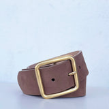 Mocha Belt with Gold Buckle