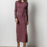 Belted Maxi Column Dress