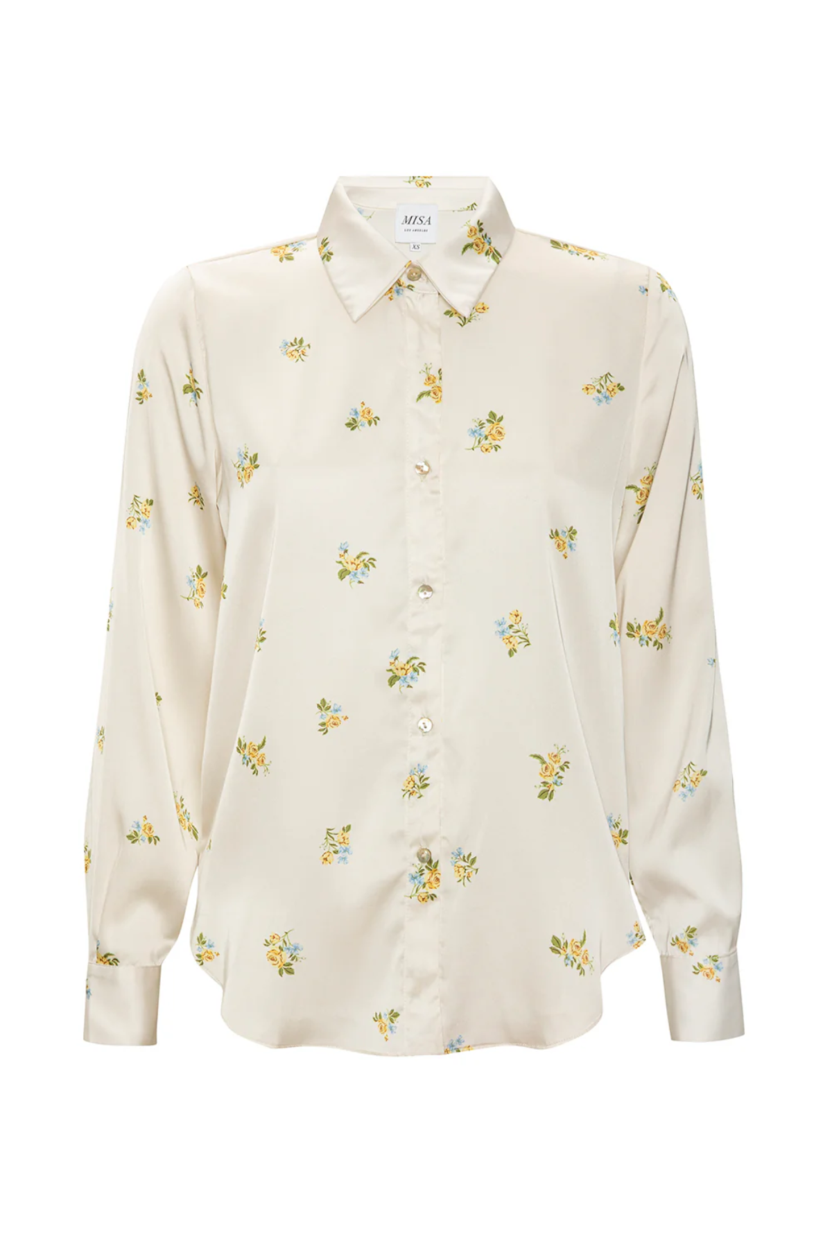 Floral patterned shirt on a white background
