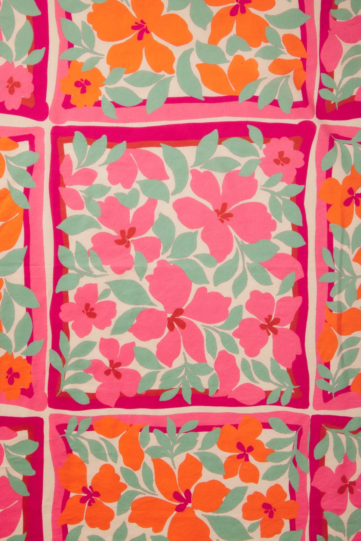 close up of floral fabric 