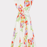 Floral dress with a white background