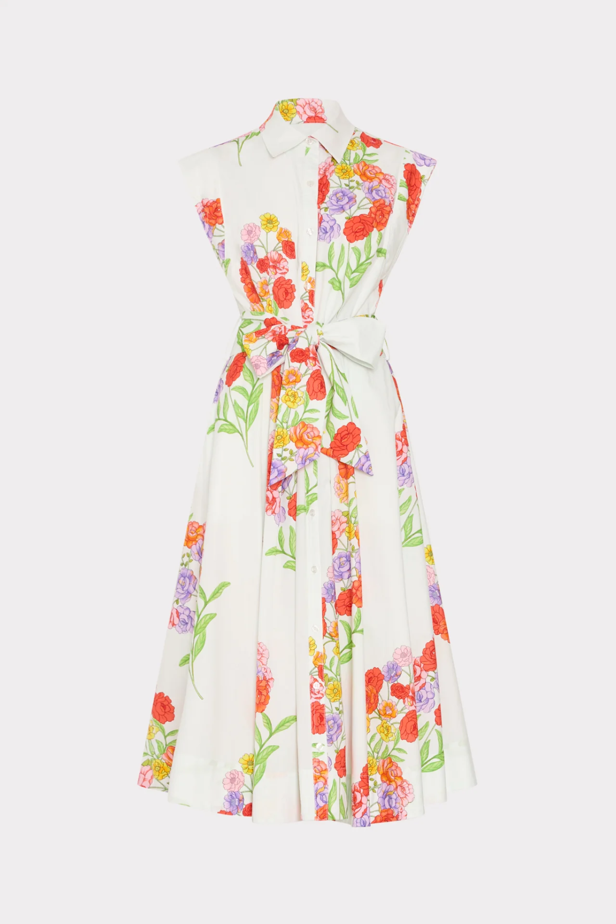 Floral dress with a white background