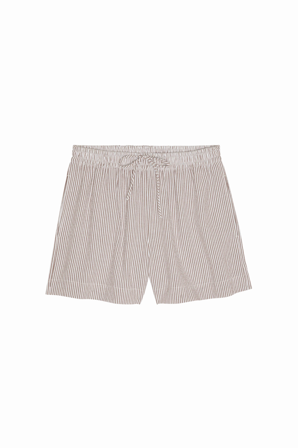 Striped shorts on a white background