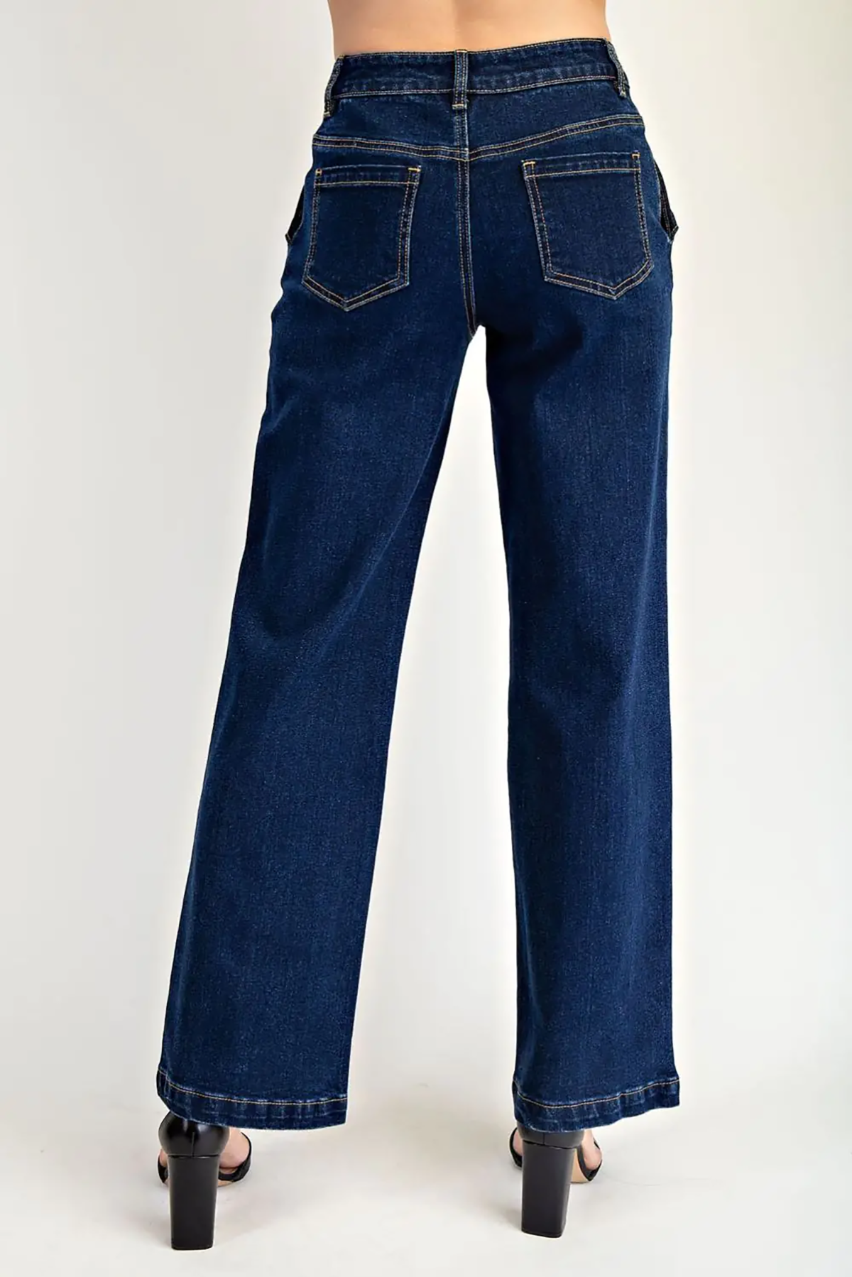 Blue jeans on a white background