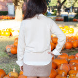 Beige Houndstooth Mini Skirt