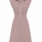 Striped sleeveless dress on a white background