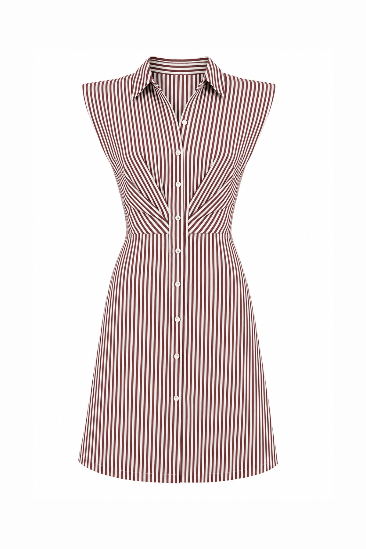 Striped sleeveless dress on a white background