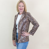 Brown Python Blazer