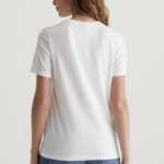 Classic white crewneck tee with a relaxed fit.