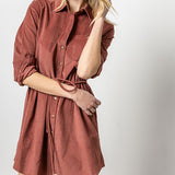 Corduroy Shirt Dress