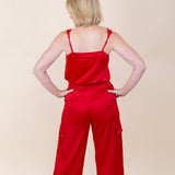 Lace Trim Satin Cami