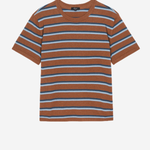 Striped t-shirt on a white background.