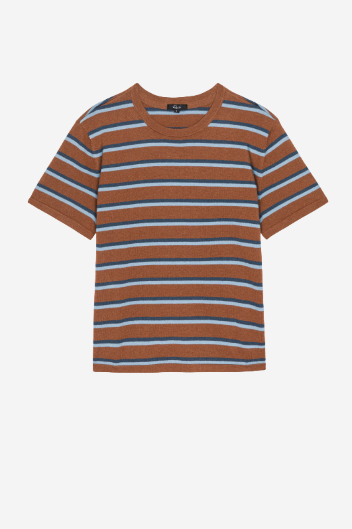 Striped t-shirt on a white background.