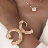 Abstract 18k Gold Plated Cuff