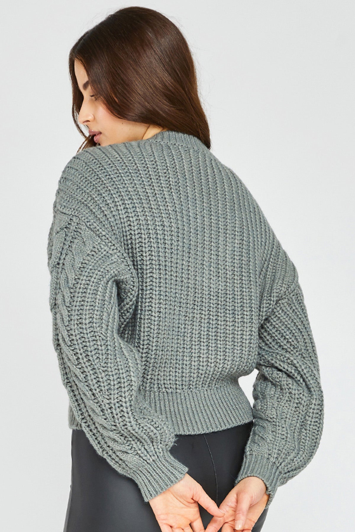 Sloane V-neck Sweater - Sage