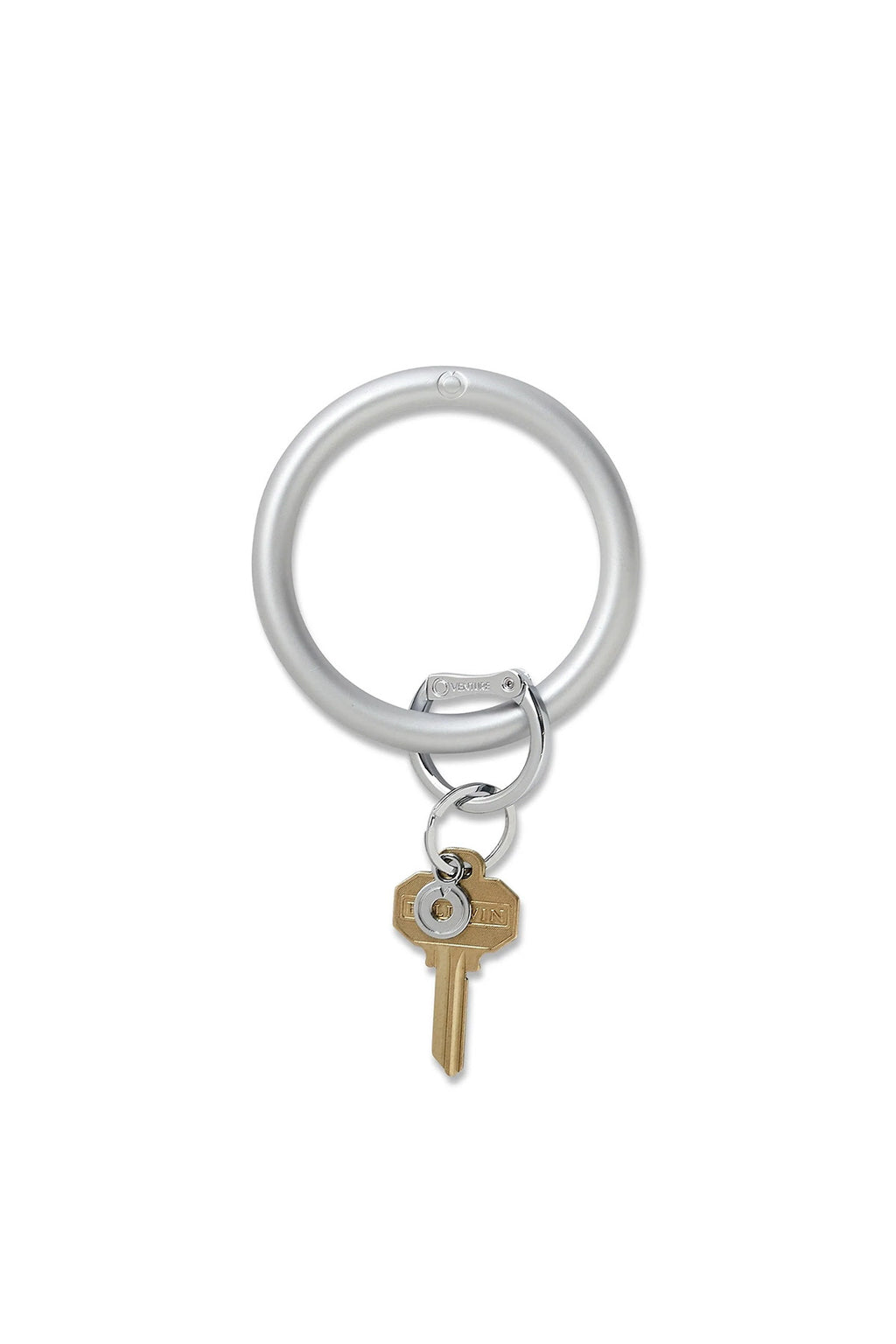 Big O Key Ring - Silicone - Solid Quicksilver Pearlized