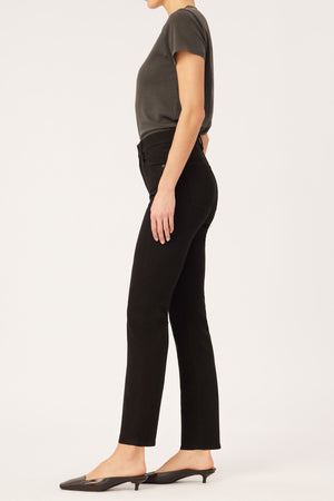 Patti Straight: High Rise Vintage Ankle - Black Peached