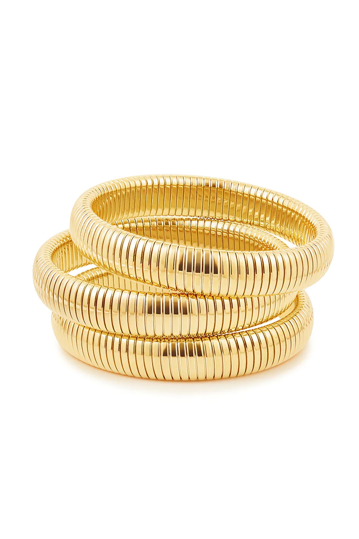Flex Snake Chain Bracelet Set - Gold