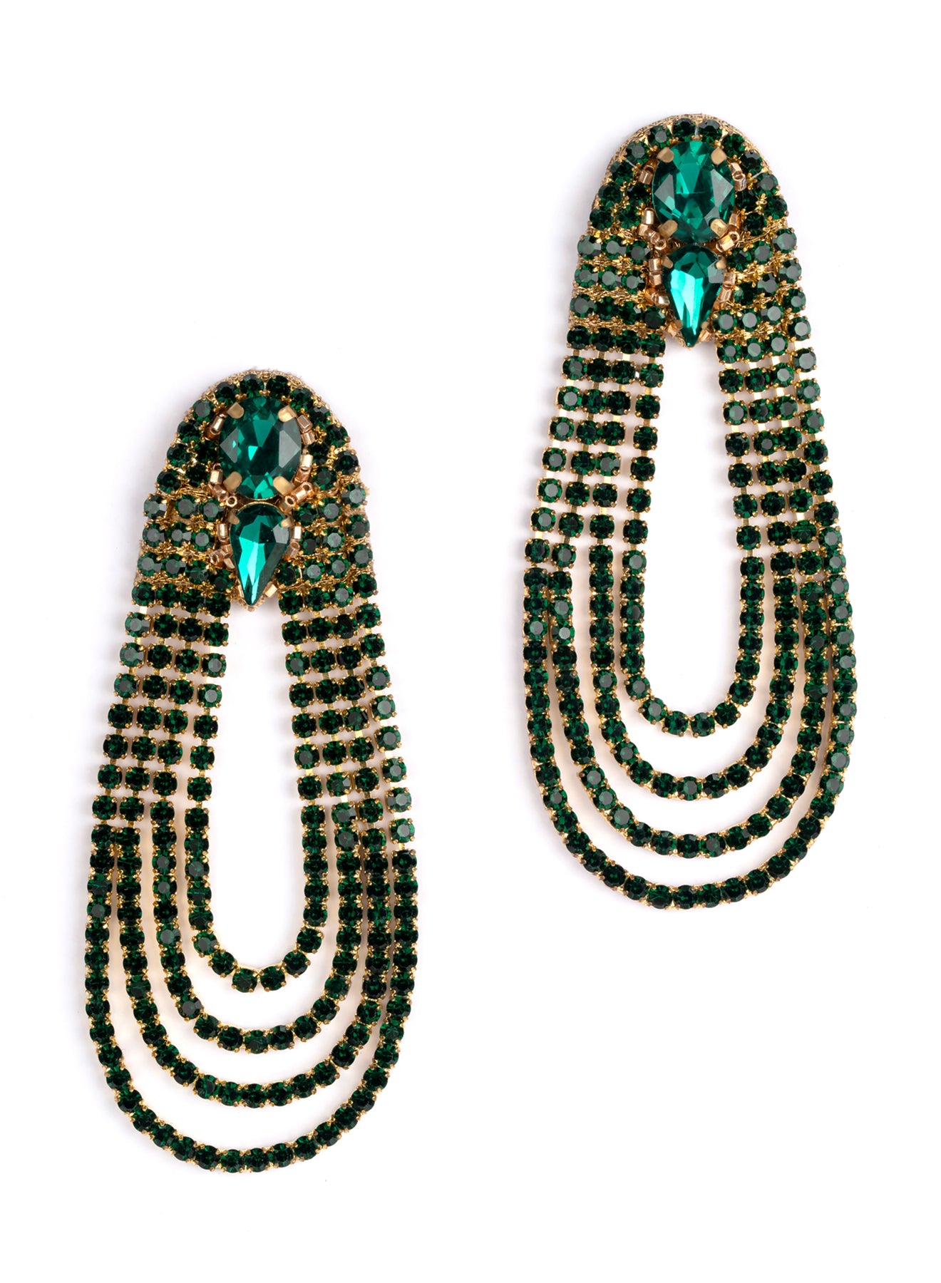 Eliana Earrings- Emerald