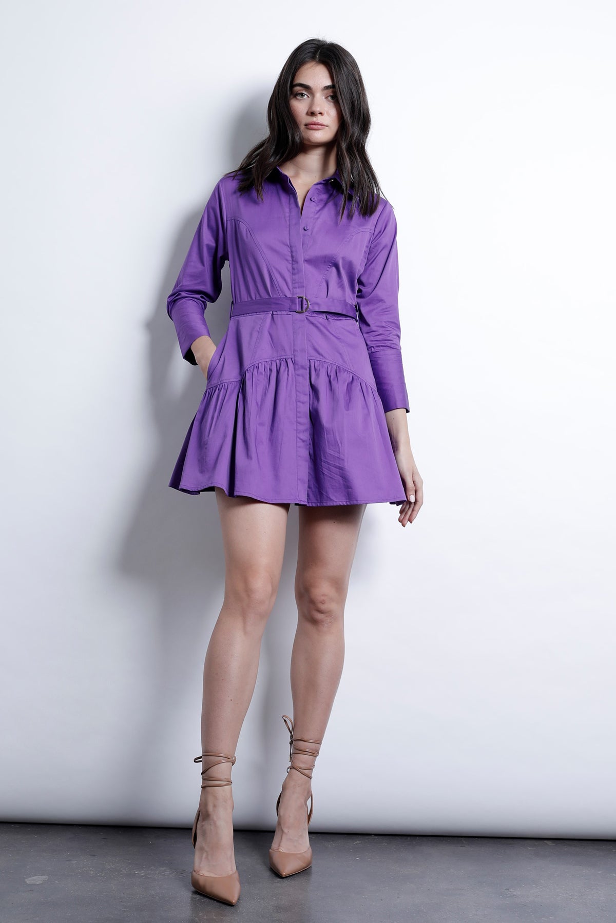 Veronique Mini Dress-Violet
