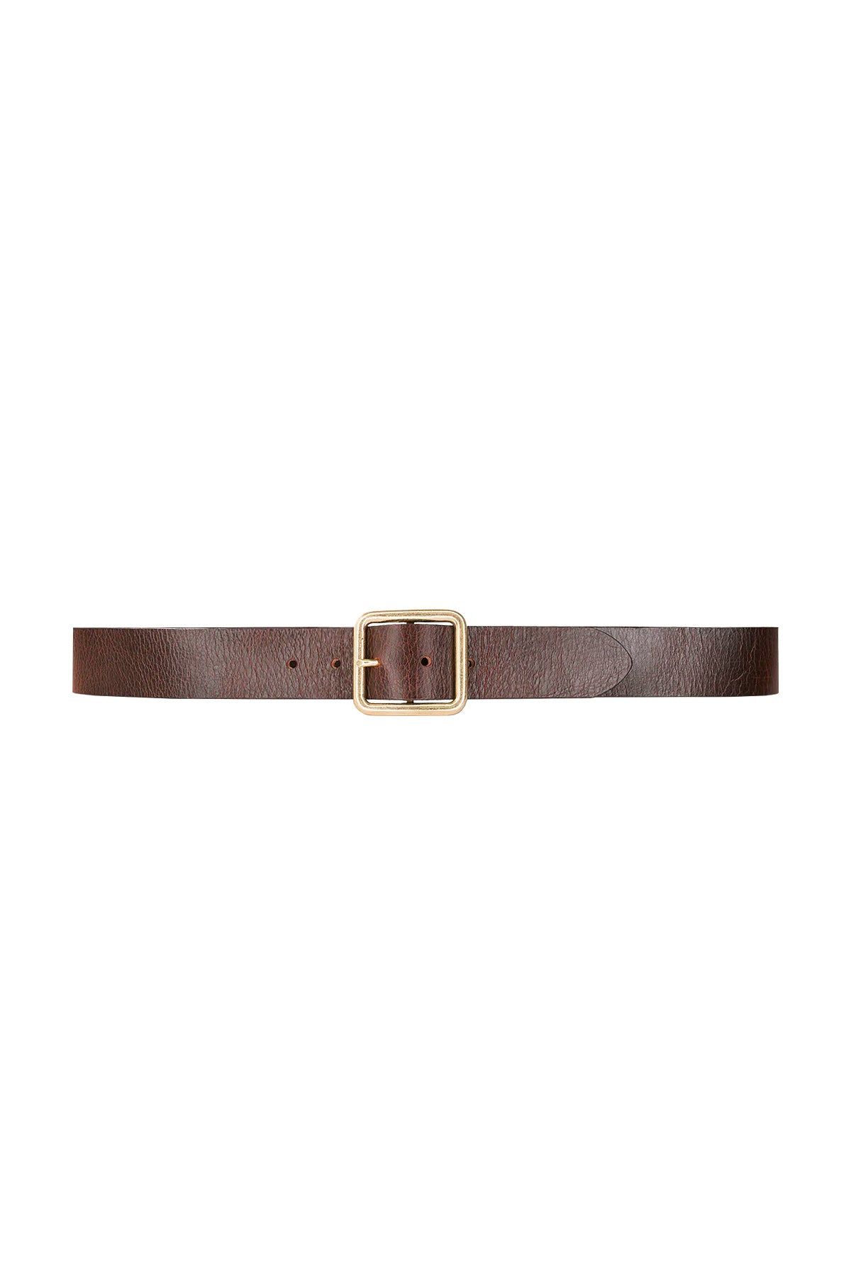 1.5" Chocolate Leather Band with Gold Buckle