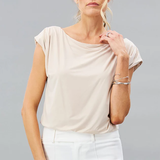 Gathered Wide Neck Top