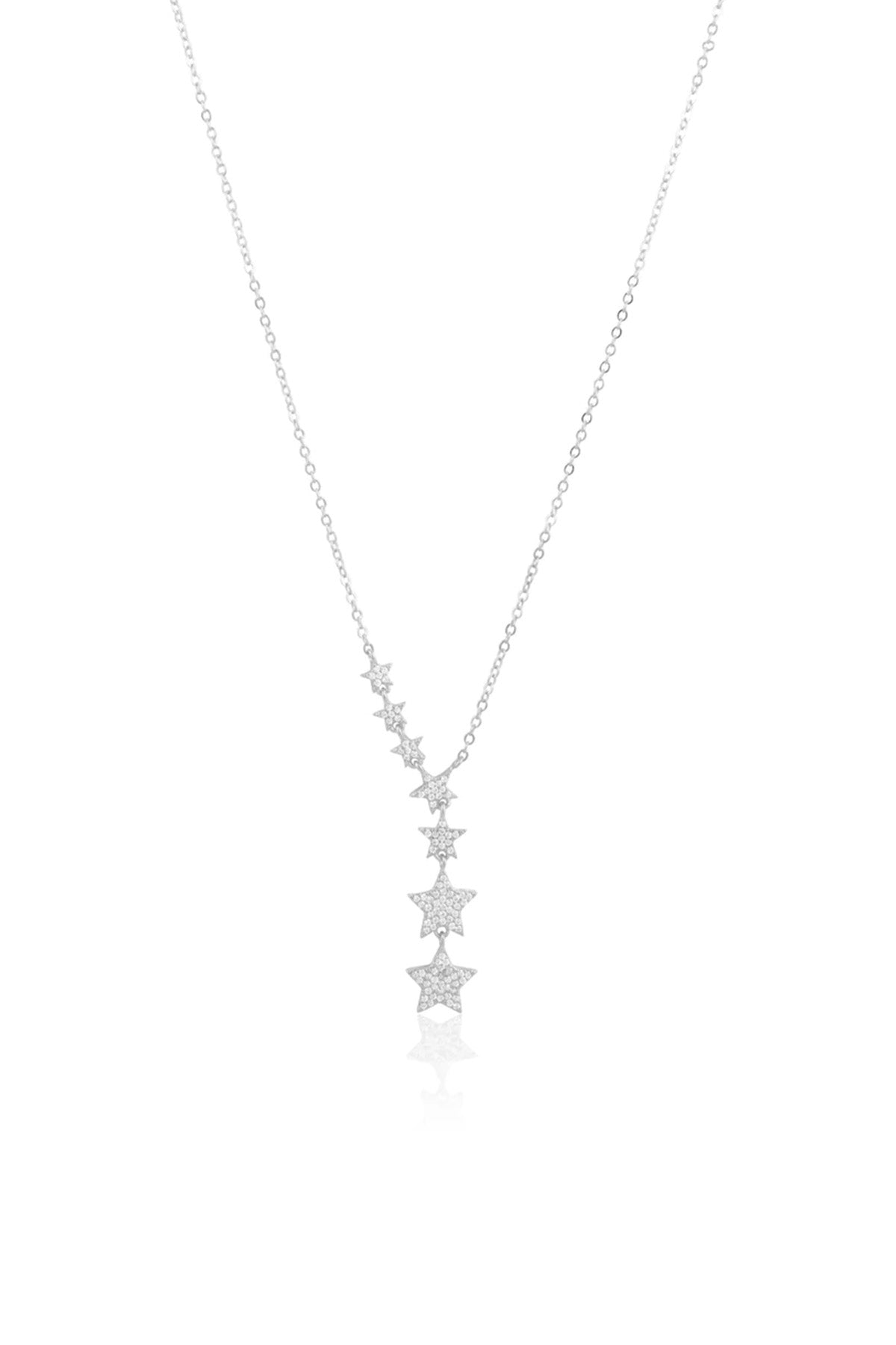 Pave Star Lariat Necklace