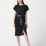 Short Sleeve Dress with Contrast Piping