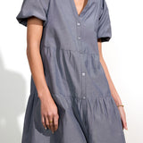 Havana Mini Dress - Washed Slate