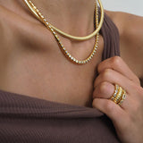Mini Flex Snake Chain Necklace - Gold