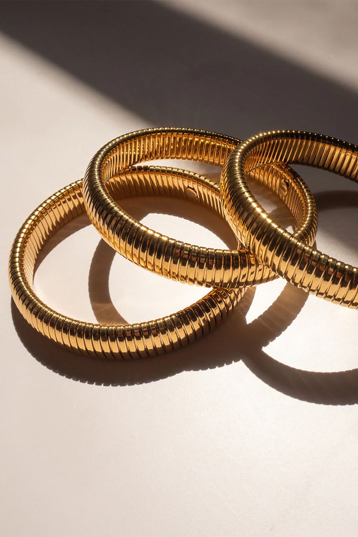 Flex Snake Chain Bracelet Set - Gold