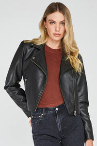 Reyna Faux Leather Jacket - Black