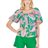 Spring Paisley Top
