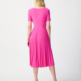 Pleated Dress - Ultra Pink