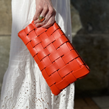 Lindy Clutch Woven Small - Orange