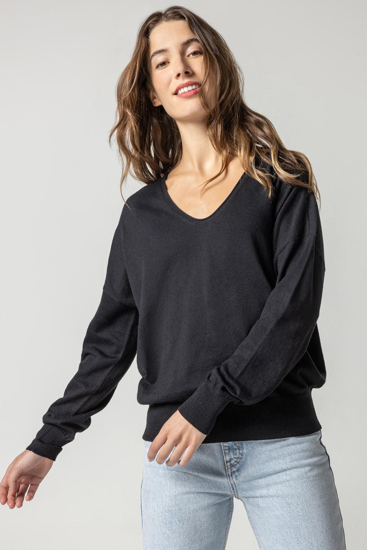 Relaxed Everyday Sweater-Black