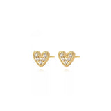 Nia Pave Heart Studs