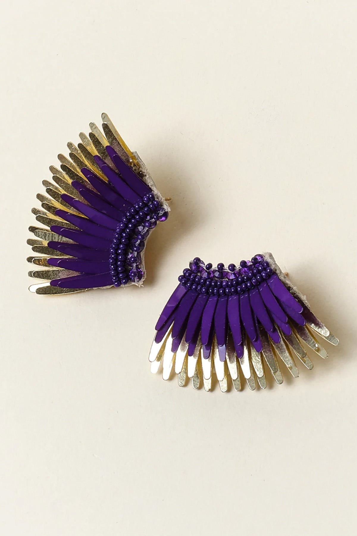 Mini Madeline Earrings - Purple/Gold