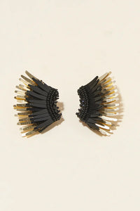 Mini Madeline Earrings - Black/Gold